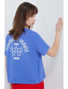 Tommy Jeans t-shirt in cotone donna colore blu