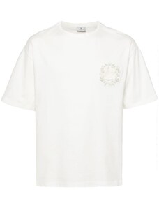 Etro T-shirt bianco con ricamo