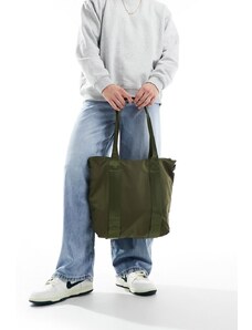 ASOS DESIGN - Maxi borsa in nylon color kaki-Verde