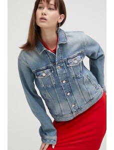Tommy Jeans giacca di jeans donna colore blu