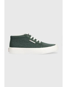 Tommy Jeans sneakers TJM MID CUT CANVAS COLOR colore verde EM0EM01412