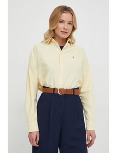 Polo Ralph Lauren camicia in cotone donna colore giallo