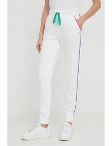 United Colors of Benetton pantaloni da jogging in cotone colore bianco