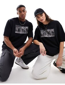 ASOS DESIGN - T-shirt oversize unisex nera con stampa "Muhammad Ali" su licenza-Nero