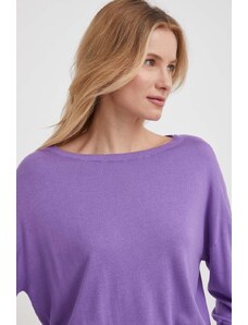 Sisley maglione con aggiunta di seta colore violetto