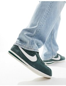 Nike - Cortez - Sneakers in camoscio verde bosco-Blu navy