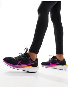 Nike Running - Air Zoom Pegasus 40 - Sneakers nere e viola hyper-Nero
