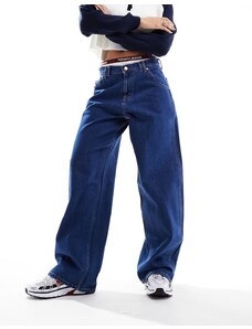 Tommy Jeans - Daisy - Jeans ampi lavaggio scuro a vita bassa-Blu