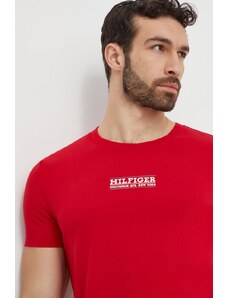 Tommy Hilfiger t-shirt in cotone uomo colore rosso