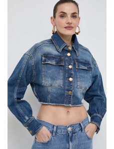 Pinko giacca di jeans donna colore blu navy