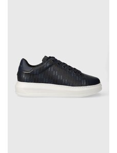 Karl Lagerfeld sneakers in pelle KAPRI MENS colore blu navy KL52572