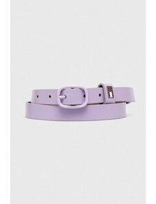 Tommy Jeans cintura in pelle donna colore violetto