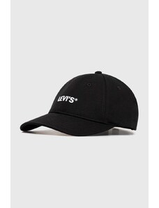 Levi's berretto da baseball in cotone colore nero con applicazione