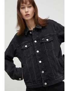 Tommy Jeans giacca di jeans donna colore nero