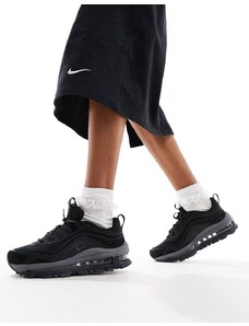 Nike - Air Max 97 Futura - Sneakers nere in misto camoscio-Nero