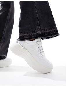ALDO - Etiene - Sneakers bianche e argento con suola super spessa-Bianco
