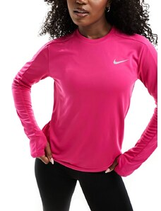 Nike Running - Pacer Dri-FIT - Top a maniche lunghe rosa acceso