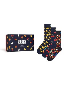 Happy Socks calzini Gift Box Food pacco da 3 colore blu navy