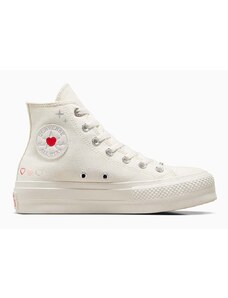 Converse scarpe da ginnastica Chuck Taylor All Star Lift donna colore beige A09114C
