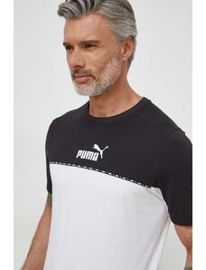Puma t-shirt in cotone uomo colore bianco 624772