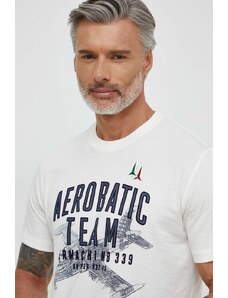 Aeronautica Militare t-shirt in cotone uomo colore beige
