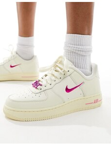 Nike Air - Force 1 - Sneakers anni '07 bianco sporco e rosa