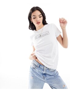 Armani Exchange - T-shirt bianca regular fit con stampa-Bianco