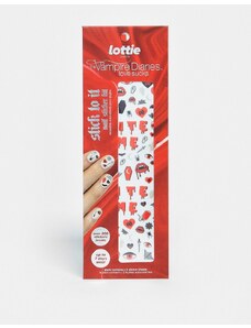 Lottie London x Vampire Diaries - Stick To It - Adesivi per unghie - Love Sucks-Rosso