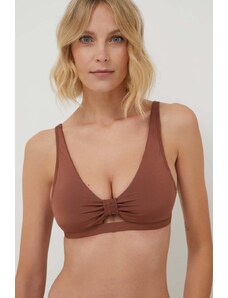 Roxy top bikini Silky Island colore marrone ERJX305273