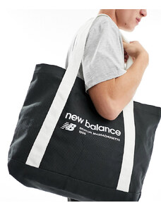 New Balance - Borsa shopping grigio antracite con logo lineare