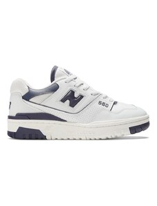 New Balance - 550 - Sneakers bianche e blu navy-Bianco
