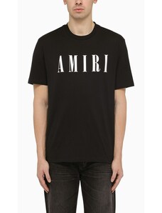 AMIRI T-shirt nera in cotone con logo