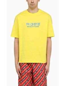Martine Rose T-shirt gialla in cotone con logo