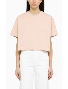 AUTRY T-shirt cropped rosa peonia in cotone