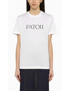 Patou T-shirt bianca in cotone con logo