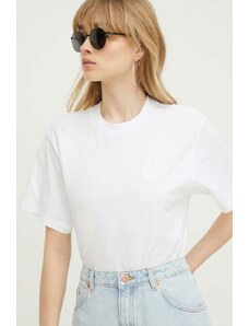 HUGO t-shirt in cotone donna colore bianco
