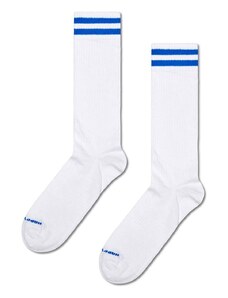 Happy Socks calzini Solid Sneaker Thin Crew colore bianco