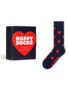 Happy Socks calzini Gift Box Heart colore blu navy