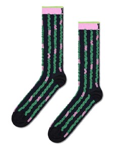 Happy Socks calzini Ruffled Stripe colore nero