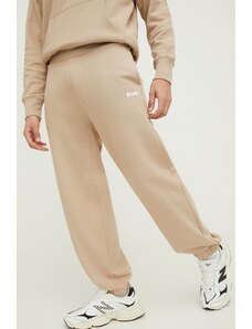 MSGM pantaloni da jogging in cotone colore beige