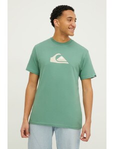 Quiksilver t-shirt in cotone uomo colore verde