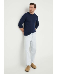 Bruuns Bazaar maglione in lana uomo colore blu navy