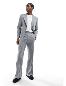 ASOS DESIGN - Pantaloni da abito vintage a zampa grigio chiaro