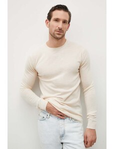 Bruuns Bazaar maglione in lana uomo colore beige