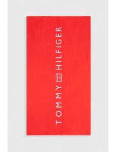 Tommy Hilfiger asciugamano con aggiunta di lana colore rosso