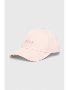 BOSS berretto da baseball in cotone colore rosa