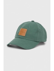 BOSS berretto da baseball in cotone colore verde con applicazione