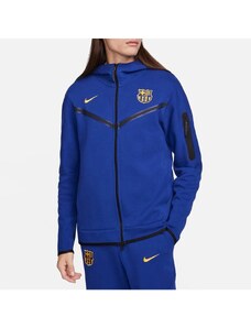 NIKE - Felpa FC Barcelona Tech Fleece Windrunner - Colore: Blu,Taglia: L