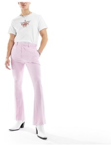 ASOS DESIGN - Pantaloni eleganti a zampa skinny rosa polvere