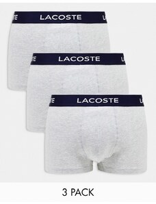 Lacoste Essentials - Confezione da 3 boxer aderenti grigi-Grigio